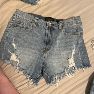 Kendall & Kylie Blue Distressed Jean Shorts